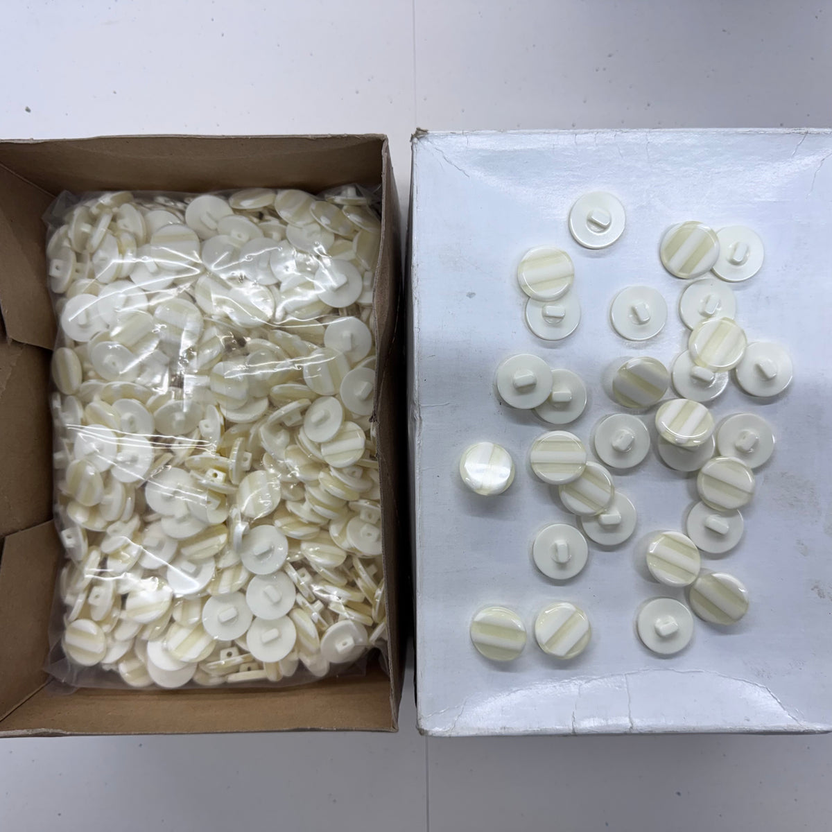ANNE Round Shank Sewing Buttons – 24L 30L 36L – Black White Khaki Ivory – Made in Korea – Bulk Wholesale