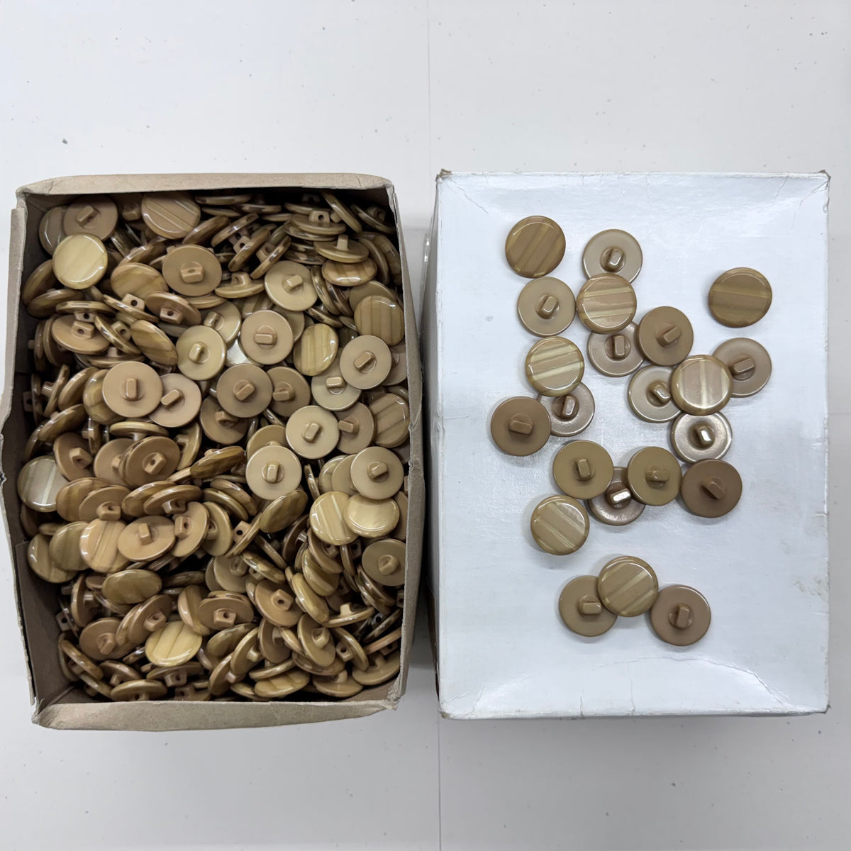 ANNE Round Shank Sewing Buttons – 24L 30L 36L – Black White Khaki Ivory – Made in Korea – Bulk Wholesale