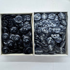 AUBURN Made in Italy 4-Hole Marbled Sewing Buttons – 30L, 36L & 40L – 1 Gross Wholesale Boxes