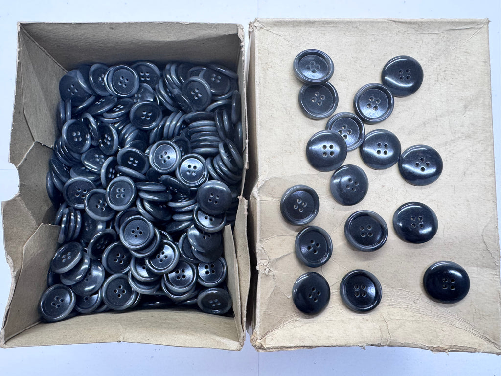 ASCOT 4-Hole Sewing Buttons – 40L, 45L & 50L – Grey & Brown – Wholesale Gross Boxes